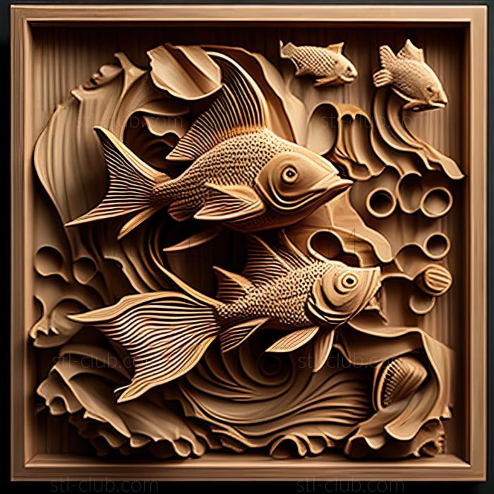 3D model st Viviparous aquarium fish fish (STL)